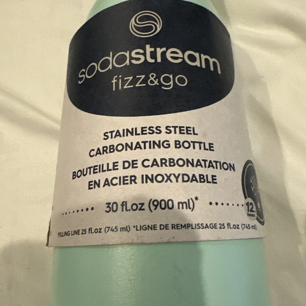 Sodastream Fizz & Go Stainless Steel Carbonating Bottle 30 fl.oz Mint Green